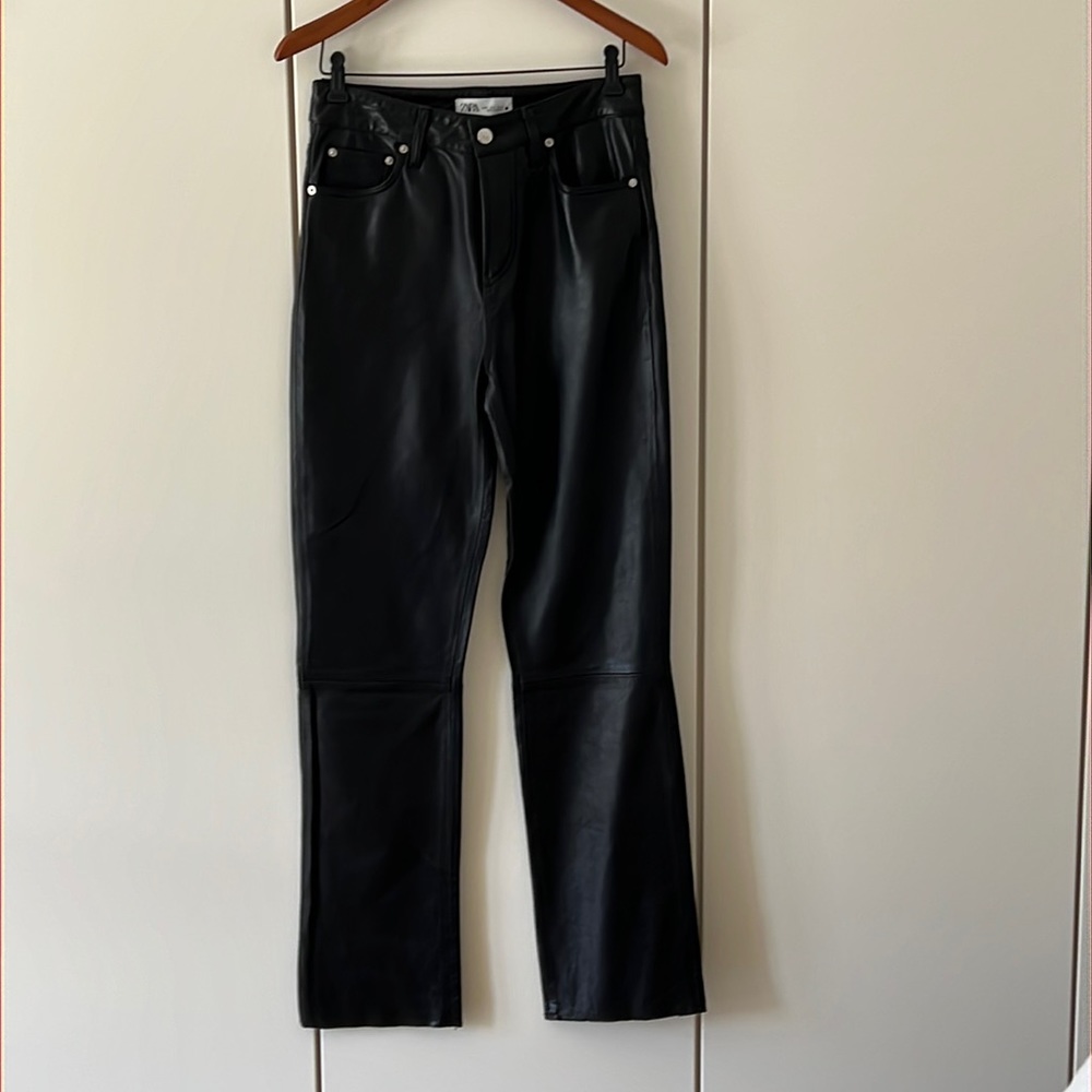 Leather pants from zara.  Never been worn.